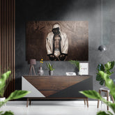 Muhammad Ali Brushed Aluminium Dibond Wall Art.
